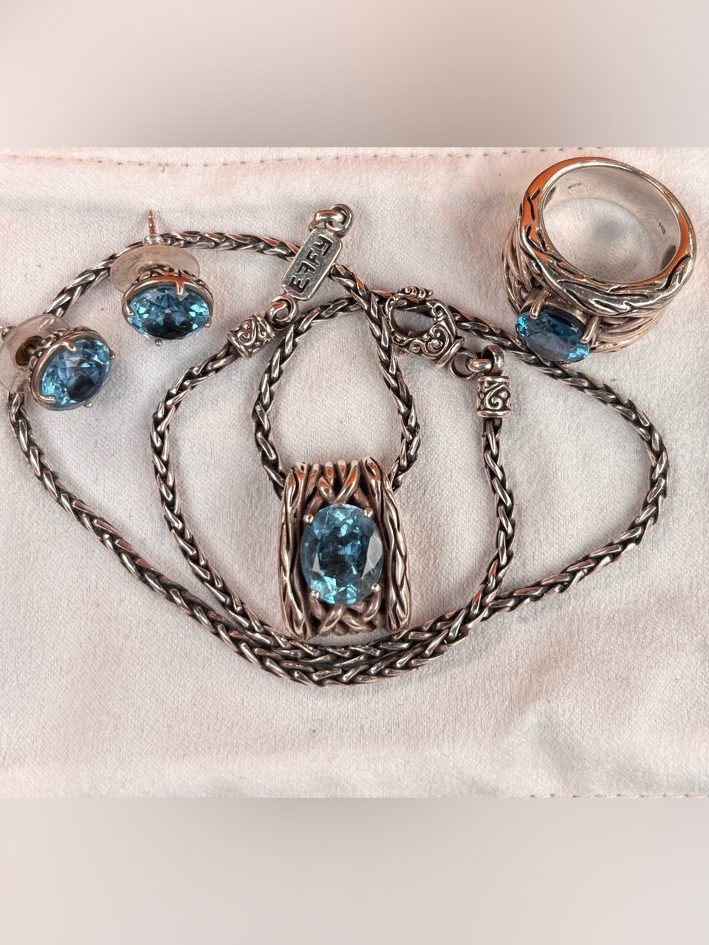 EFFY Balissima Blue Topaz 3 piece set